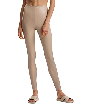 Commando Perfect Control Faux Leather Leggings In Sand