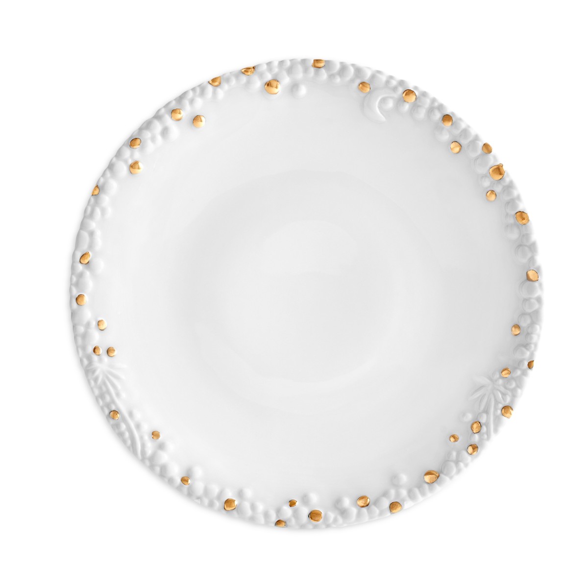 L'objet L'Objet Haas Mojave Dessert Plate with Gold Accents in White/Gold