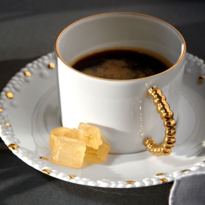 Haas Mojave Saucer with Gold Accents