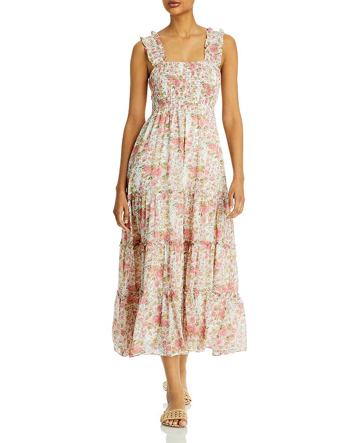 Lucy Paris Smocked Floral Maxi Dress | Bloomingdale's