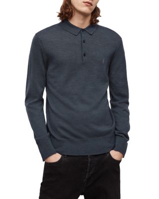 all saints mode merino polo