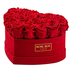 Rose Box Nyc Medium Red Heart Box In Red Flame