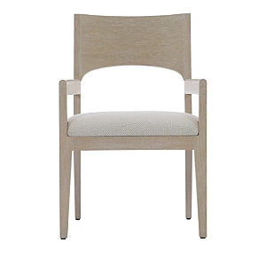 Shop Bernhardt Solaria Arm Chair In Light Wood/white