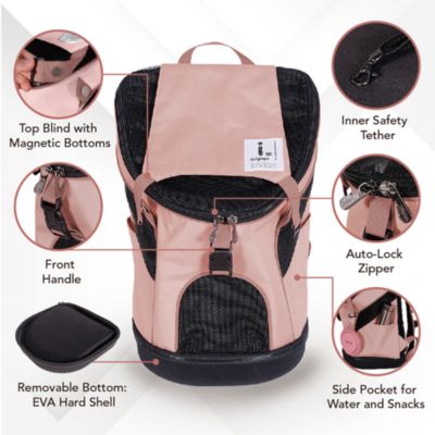 Ultralight Pro Pet Backpack Carrier, Airline-Approved Backpack for Biking and Hiking, Front-Facing Cat-Dog Travel Bag Combo