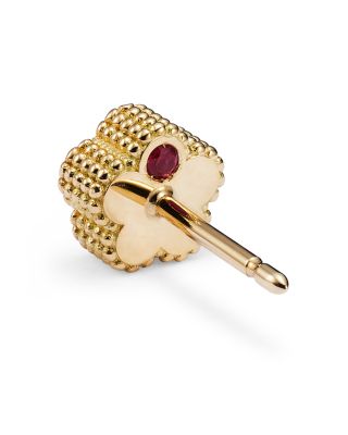 18K Yellow Gold Daisy Diamond Flower Stud Earrings - Exclusive