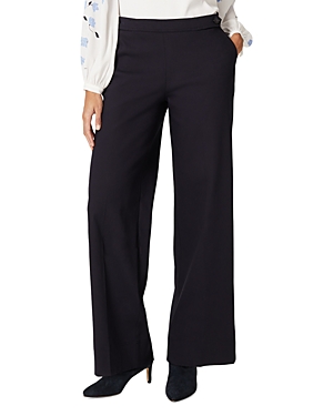 Hobbs London Samina Wide Leg Pants In Navy