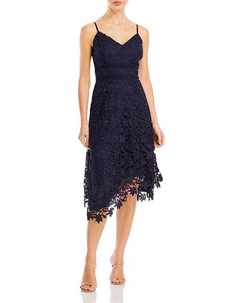 Eliza J Asymmetric Hem Lace Dress | Bloomingdale's