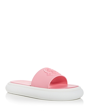 Shop Moncler Women's Slyder Slide Sandals In Pink