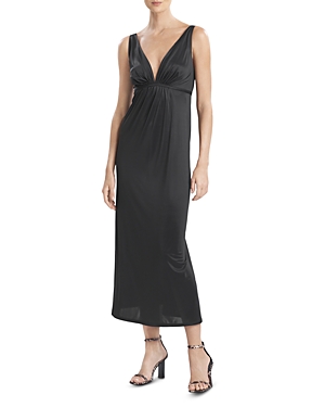 Natori Aphrodite Slinky Knit Nightgown In Black