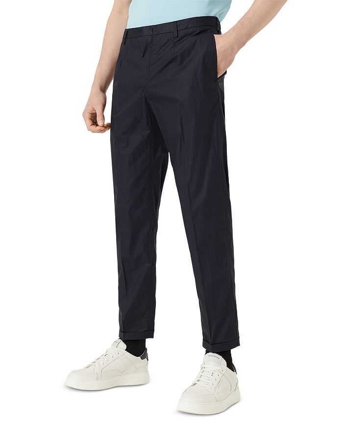 Emporio Armani Cotton Ankle Trousers | Bloomingdale's