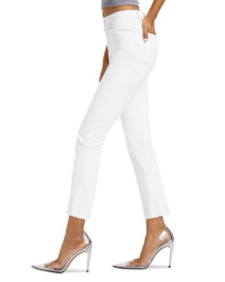 Good High Rise Straight Raw Hem Jeans in W037