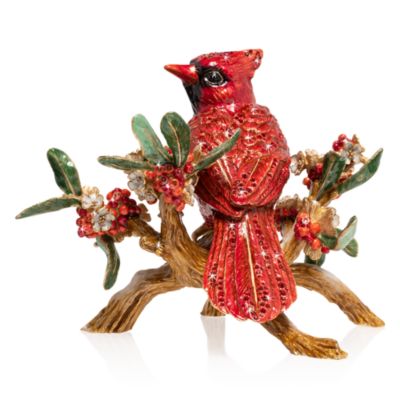 Cardinal on Branch Figurine