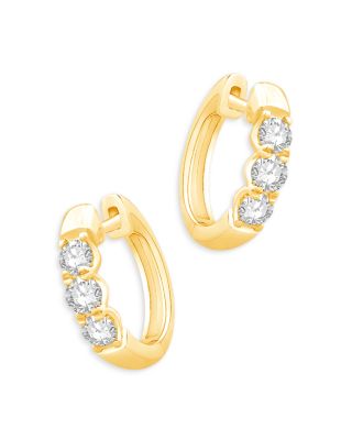 Bloomingdale's Fine Collection - Diamond Huggie Hoop Earrings in 14K Yellow Gold, 0.70 tcw