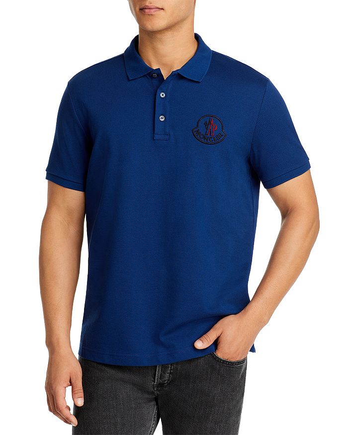 Moncler Short Sleeve Logo Polo Shirt | Bloomingdale's