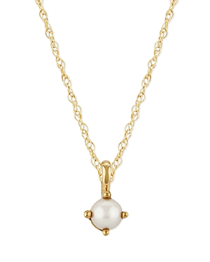 Basics Cultured Freshwater Pearl Pendant Necklace In 14k Yellow Gold, 18 - 100% Exclusive In White/gold