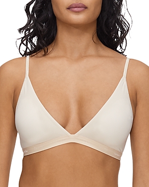 Calvin Klein Form To Body Lightly Lined Triangle Bralette In Stone