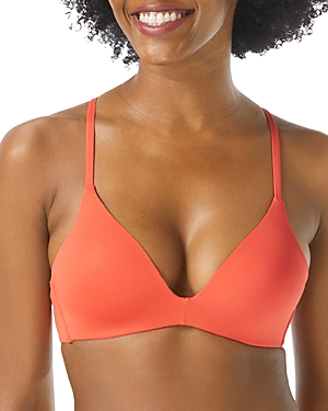 Vince Camuto Molded Bikini Top In Red Sunset