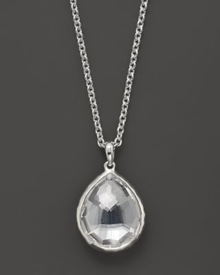 IPPOLITA - Sterling Silver Medium Teardrop Pendant In Clear Quartz, 16"