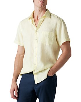 Short Sleeve Linen Shirt Bloomingdales Men Clothing Shirts Short sleeved Shirts 