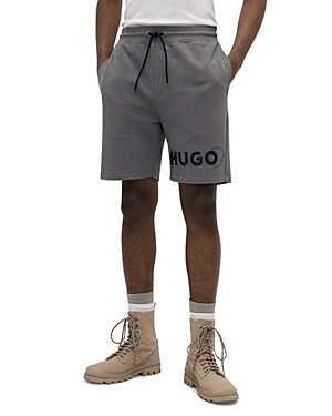 Hugo Dilton Cotton Logo Print Regular Fit Drawstring Shorts