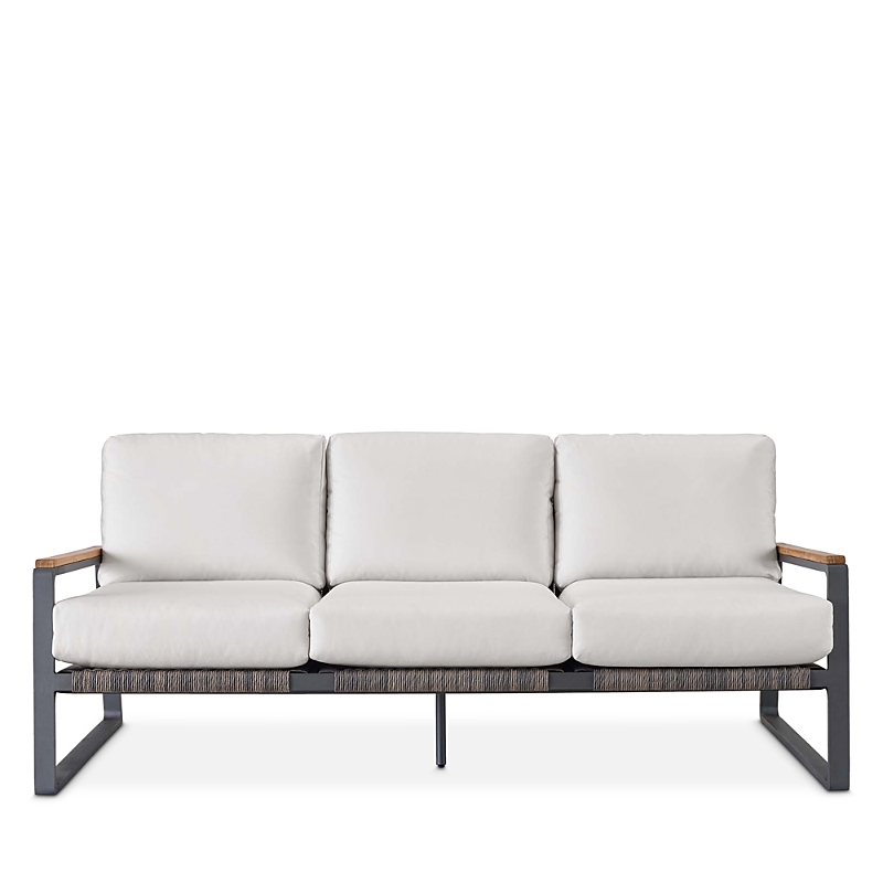 Bloomingdale's San Clemente Sofa In Black/med Brown