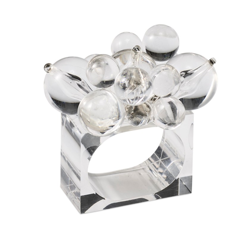 Kim Seybert Cloud Napkin Ring in Clear