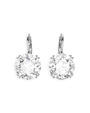 Shop Swarovski Millenia Crystal Drop Earrings In Rhodium Plated In White/silver