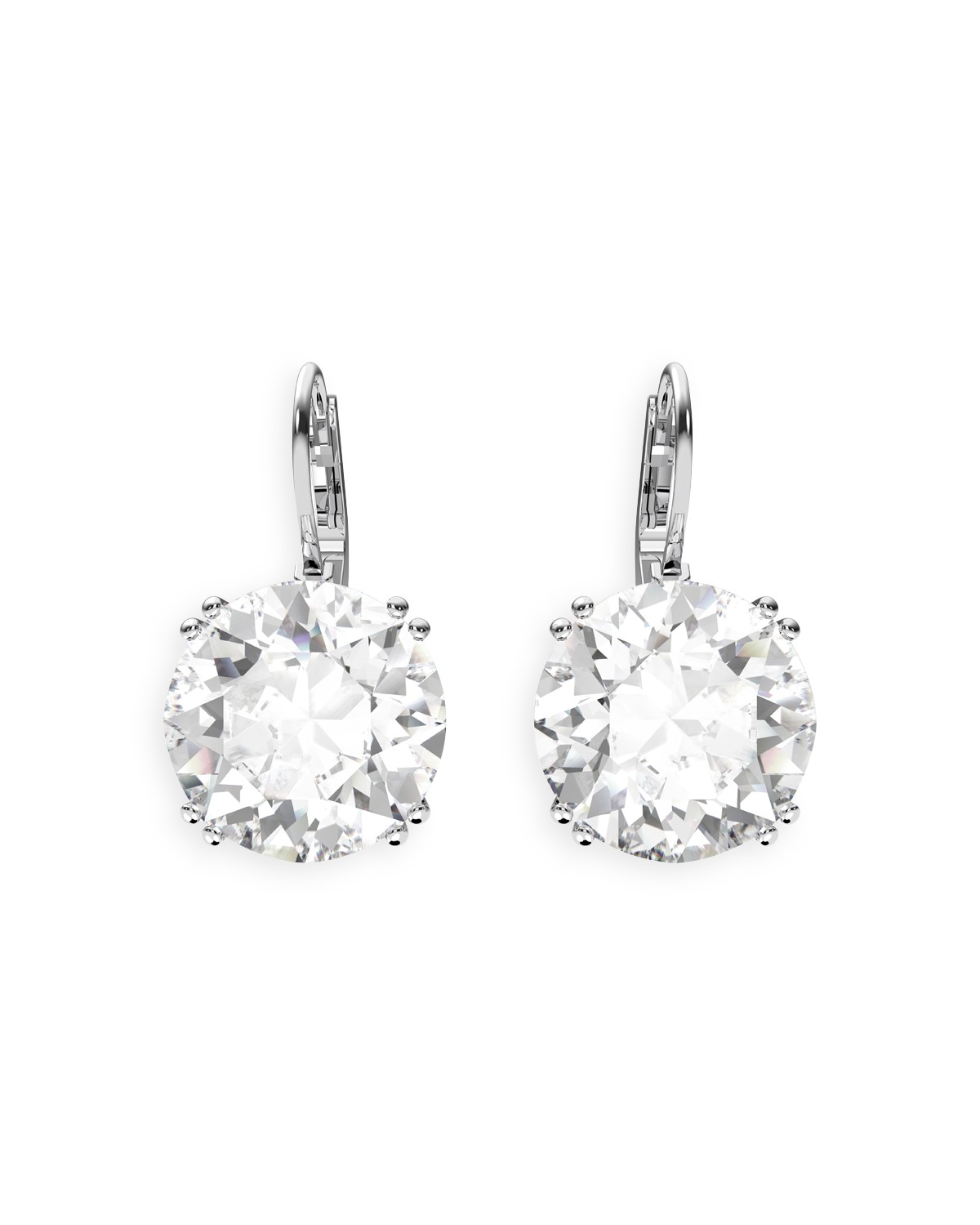 Millenia Crystal Drop Earrings in Rhodium Plated