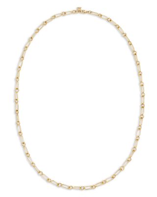 18K Yellow Gold Small River Link Chain Necklace, 24"