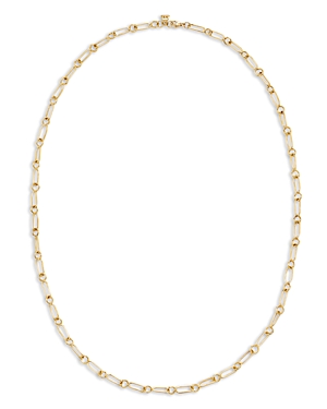 18K Yellow Gold Small River Link Chain Necklace, 24
