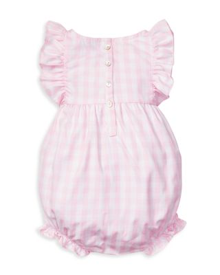 Unisex Pink Gingham Ruffled Romper - Baby