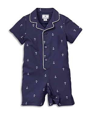 Shop Petite Plume Boys' Portsmouth Anchor Classic Romper - Baby In Navy