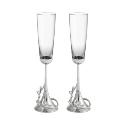 White Orchid Toasting Flute