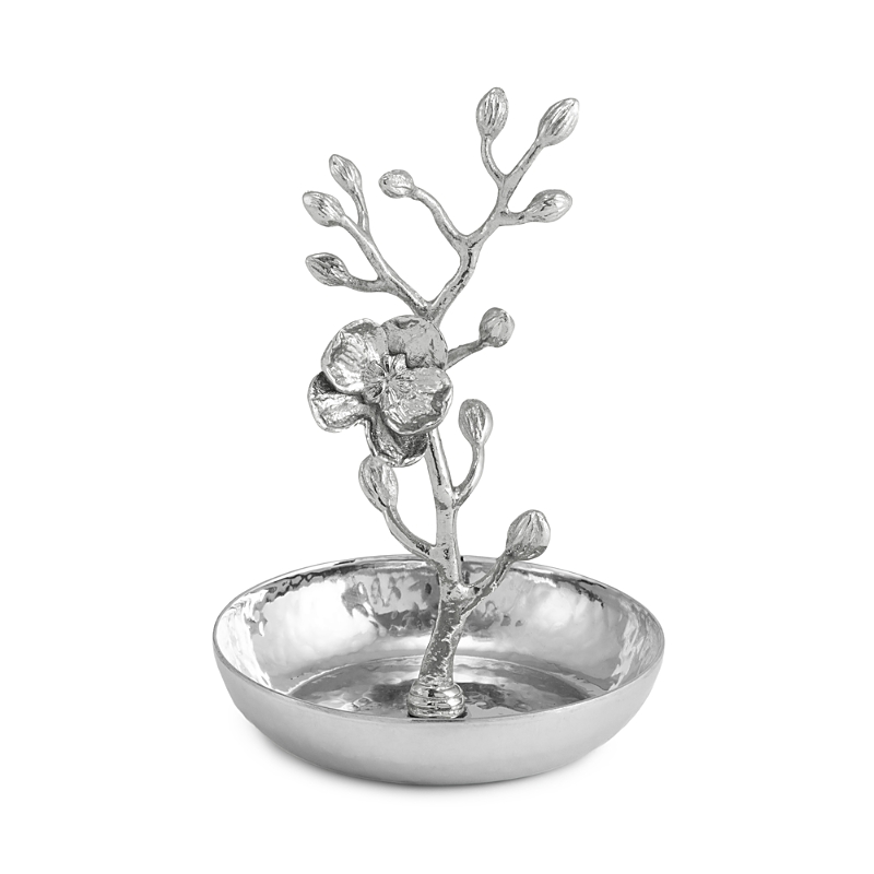 Michael Aram White Orchid Ring Catch In Silver