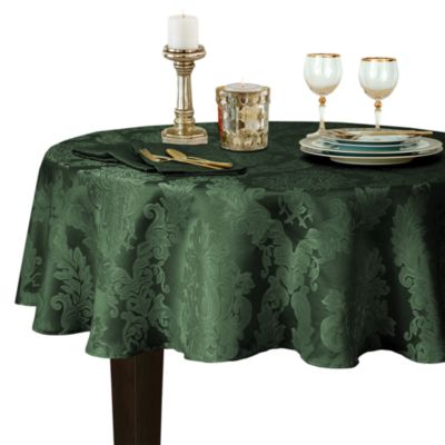 Barcelona Jacquard Damask Round Tablecloth, 90" x 90"