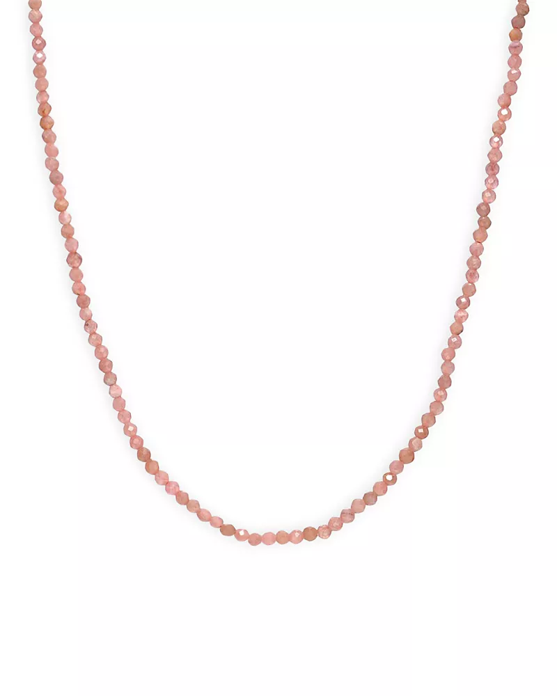 Zoe Lev 14K Yellow Gold Pink Rhodochrosite Collar Necklace, 14