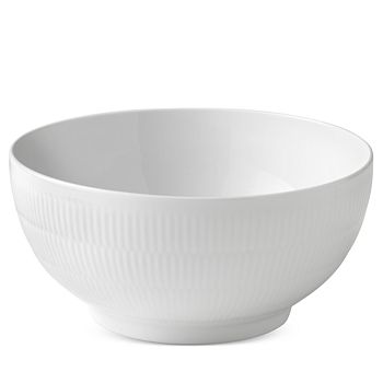 Royal Copenhagen - White Fluted Plain 9.5" Serving Bowl