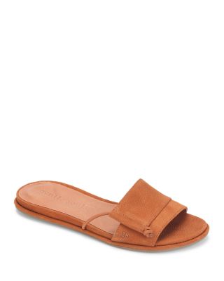 brown slip on sandals