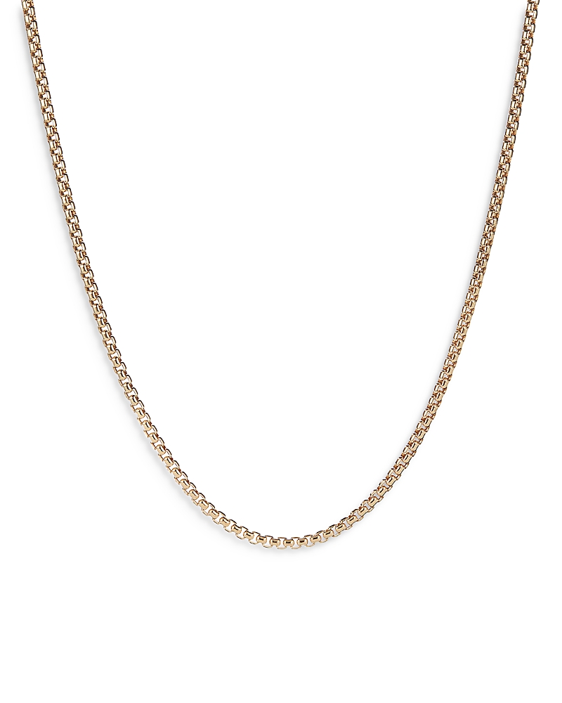 David Yurman 18K Yellow Gold Small Box Chain Necklace 41.5, 2.7mm