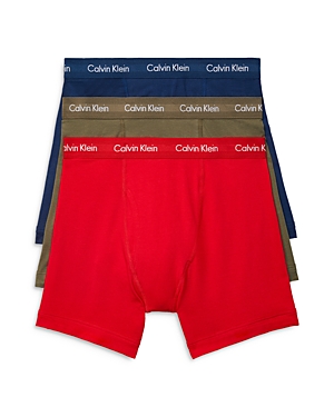 CALVIN KLEIN COTTON STRETCH MOISTURE WICKING BOXER BRIEFS, PACK OF 3