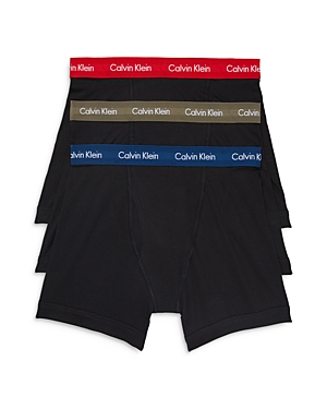 CALVIN KLEIN COTTON STRETCH MOISTURE WICKING BOXER BRIEFS, PACK OF 3