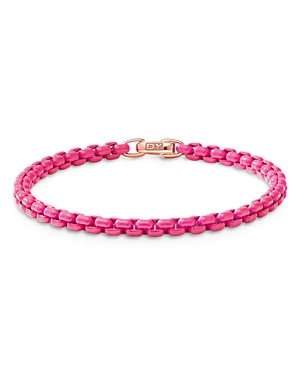 Photos - Bracelet David Yurman Acrylic & 14K Rose Gold Bel Aire Chain  in Hot Pink B 