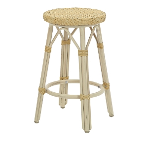 Sparrow & Wren Kindry Faux Rattan Outdoor Counter Stools, Set Of 2 In Brown