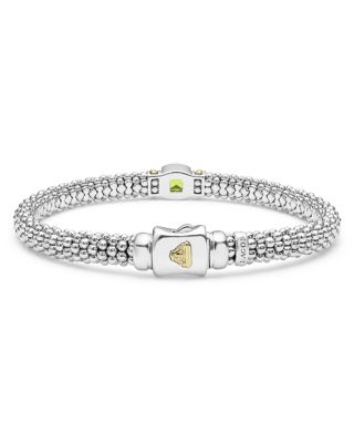 Sterling Silver & 18K Yellow Gold Rittenhouse Peridot Solitaire Link Bracelet