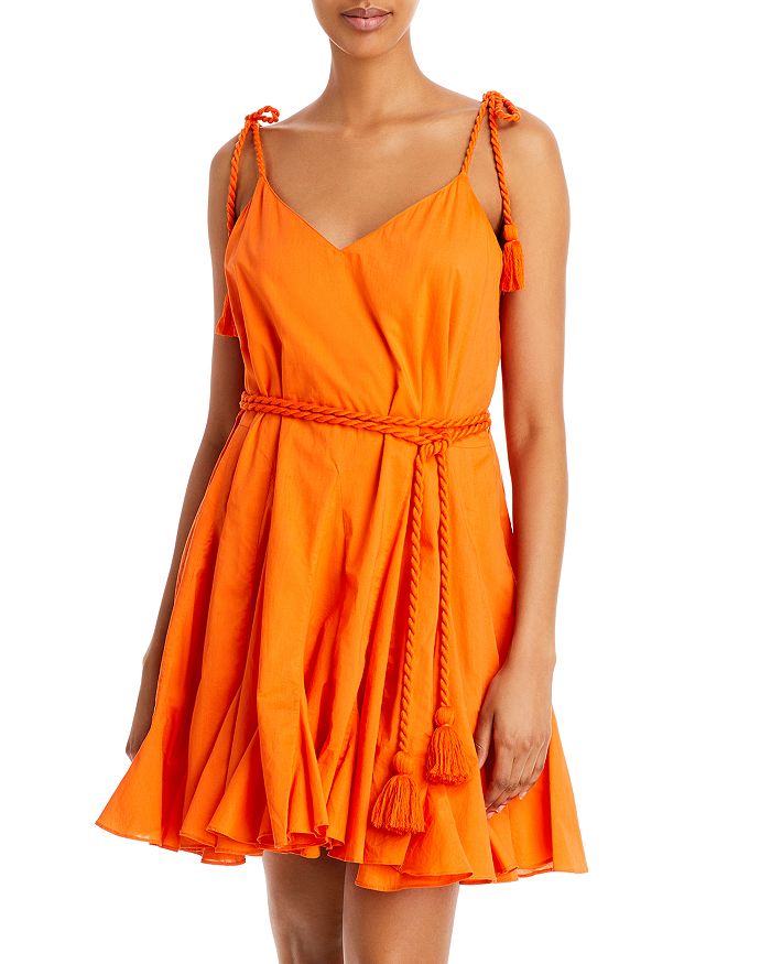 RHODE Casey Cotton Tassel Tie Dress Bloomingdale's