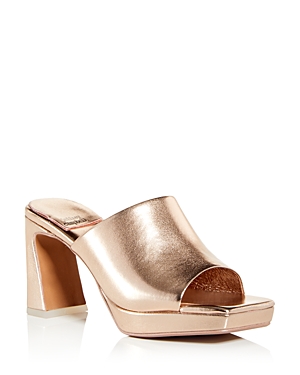Jeffrey Campbell Women's Caviar Platform High Heel Slide Sandals In Rose Gold