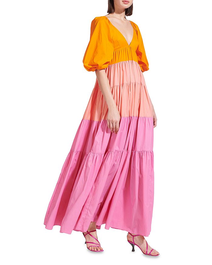 STAUD Meadow Color Blocked Maxi Dress | Bloomingdale's