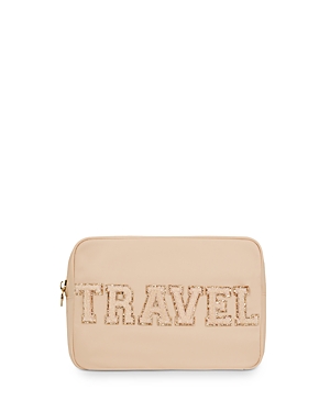 Stoney Clover Lane Travel Large Pouch In Sand/travel