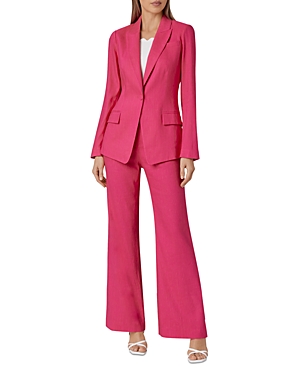 Milly Avery Single-breasted Blazer In Pink