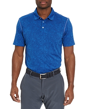 Robert Graham Stretch Floral Print Classic Fit Performance Polo Shirt